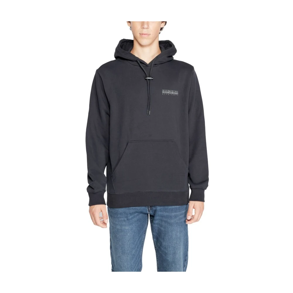 Napapijri Zwarte Katoenen Sweatshirt Herfst Winter Collectie Black Heren