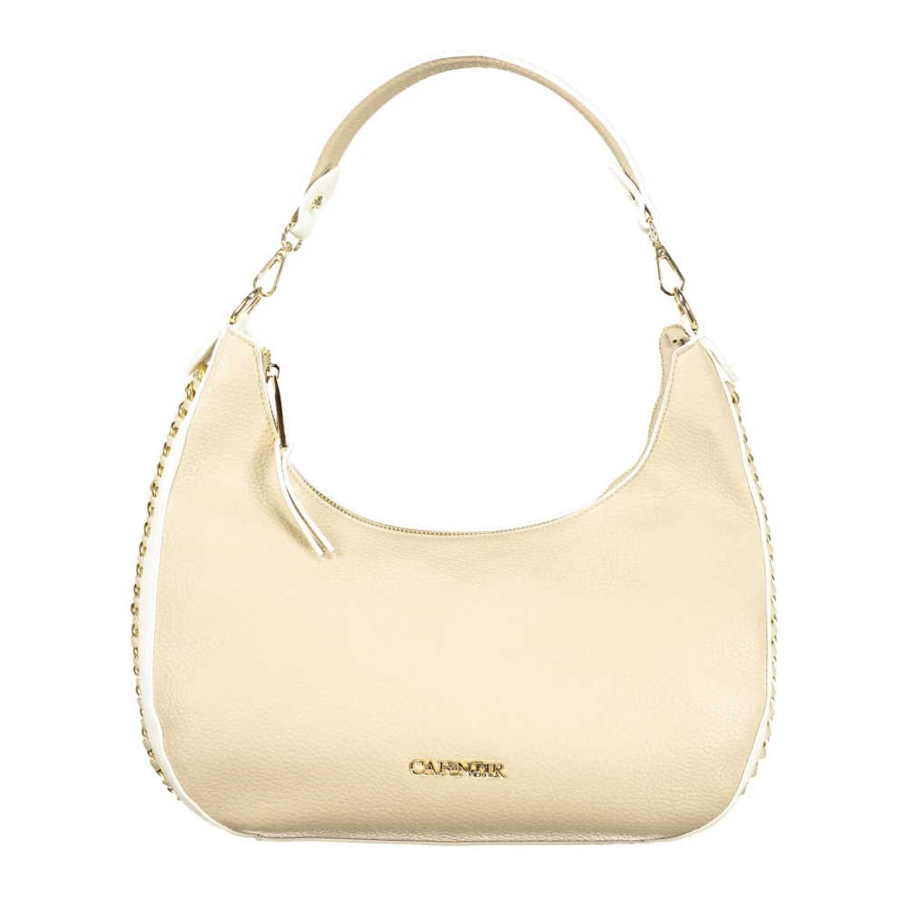 Cafènoir Women's Beige Cross-Body Bag With Contrasting Accessory