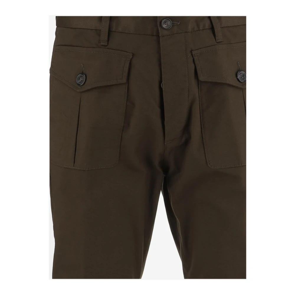 Dsquared2 Stretch Katoen Chino Broek Bruin Brown Heren