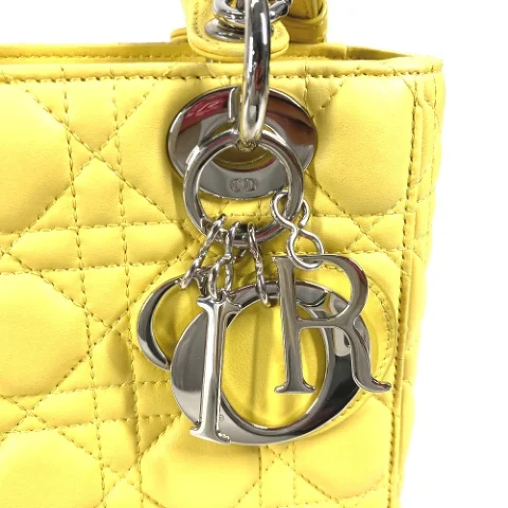 Dior Vintage Pre-owned Leather dior-bags Yellow Dames