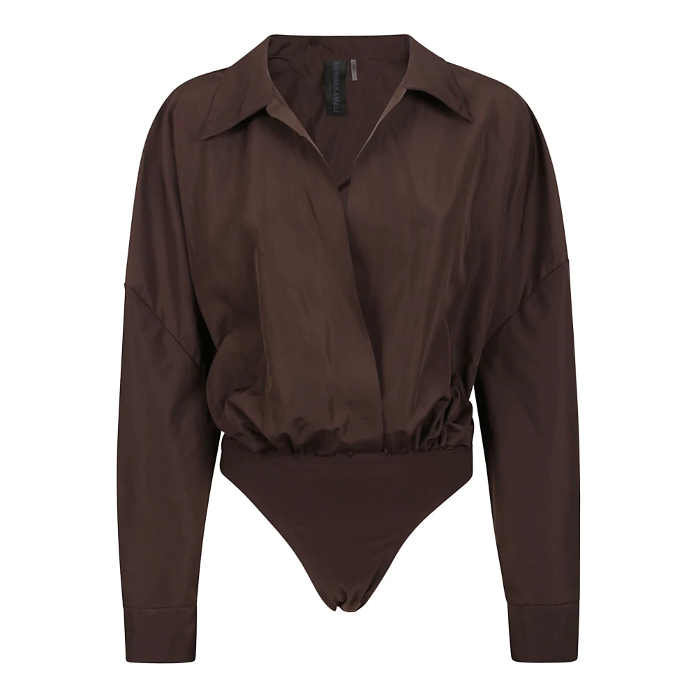 Norma Kamali Polyester Shirts Gemaakt in China Brown Dames