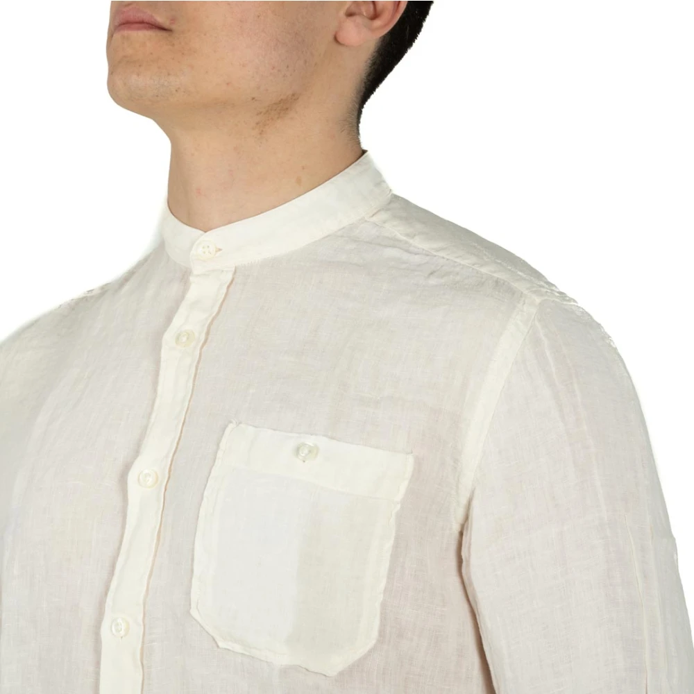 Woolrich Casual Linnen Overhemd White Heren