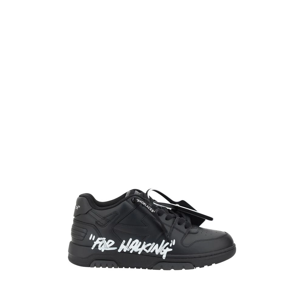 Off White Black Sneakers, Male, 8 Uk, Walking Trainers With Arrows Motif