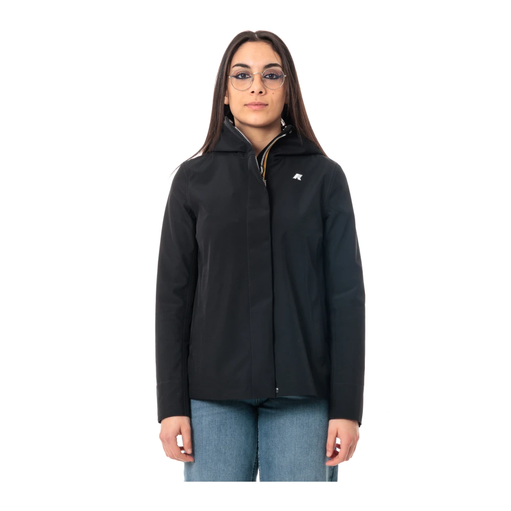 K-Way Donna Nero Giacche, M, New,