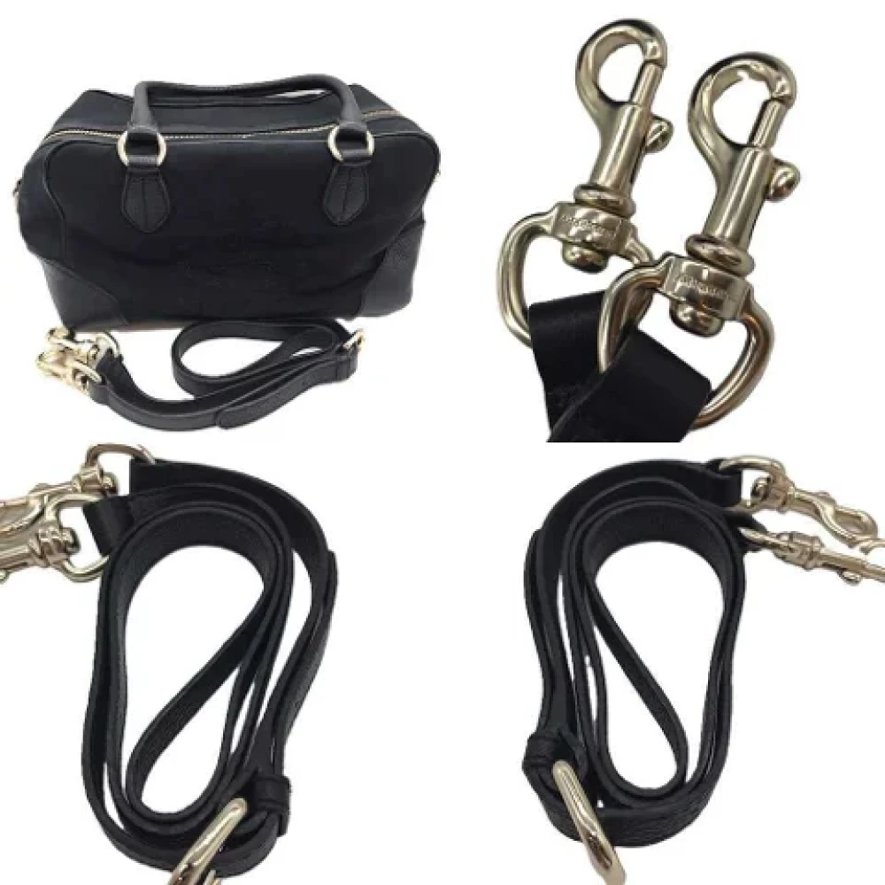 Burberry Vintage Pre-owned Canvas handbags Black Dames