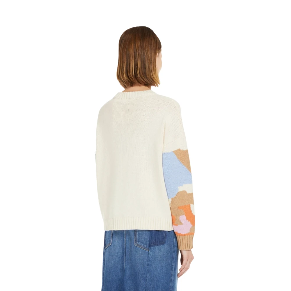 Max Mara Fabian Katoenen Trui Oranje Multicolor Dames