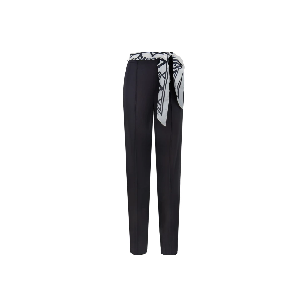 Elisabetta Franchi Hoge Taille Uitlopende Ritsbroek Black Dames