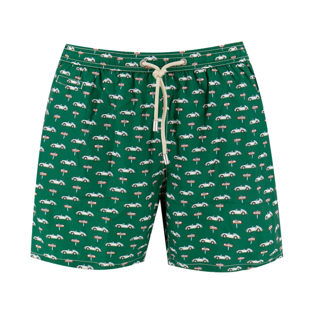 Mc2 Saint Barth Men's Green Beachwear, 2XL, Lighting Boxer