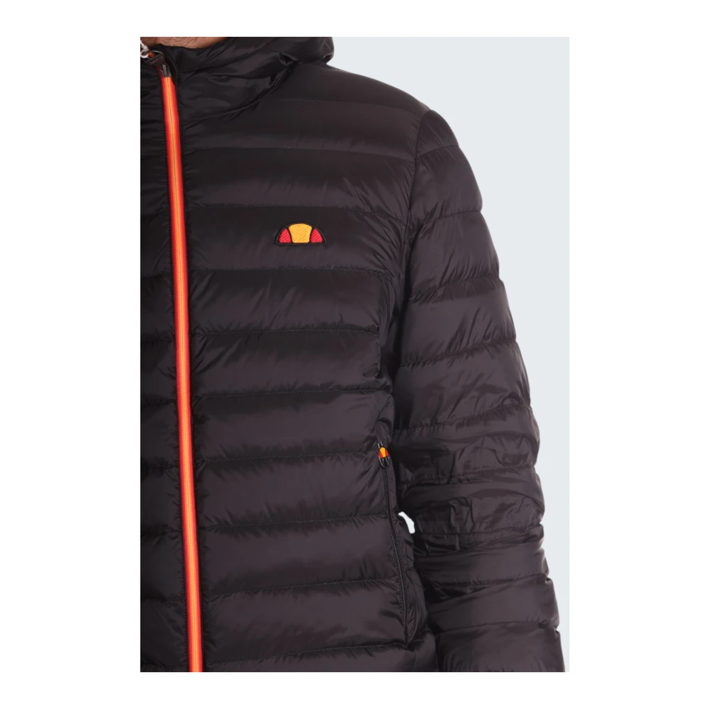 Ellesse Gewatteerde Lichtgewicht Zwarte Jas Black Heren