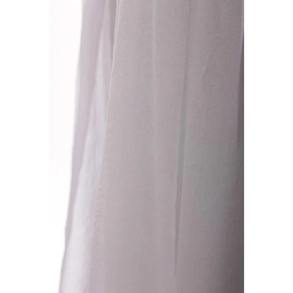 BRUNELLO CUCINELLI Geplooide Grijze Chiffon Rok Gray Dames