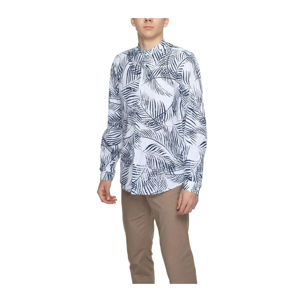Antony Morato Linnen overhemd met lange mouwen Collectie Lente Zomer Blue Heren