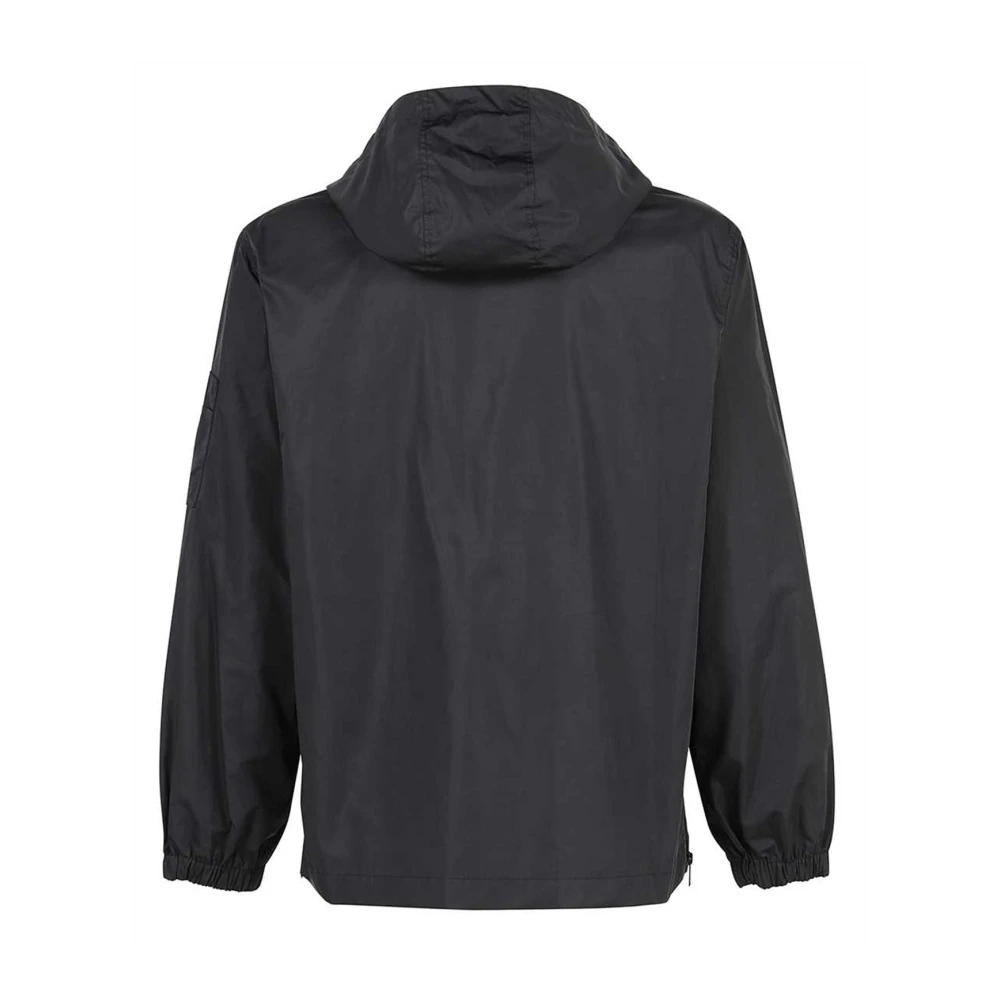 Lanvin Logo Windjack met Capuchon Black Heren