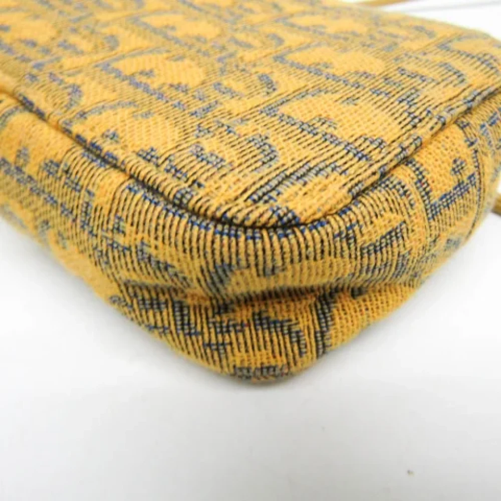 Dior Vintage Pre-owned Leather pouches Yellow Dames