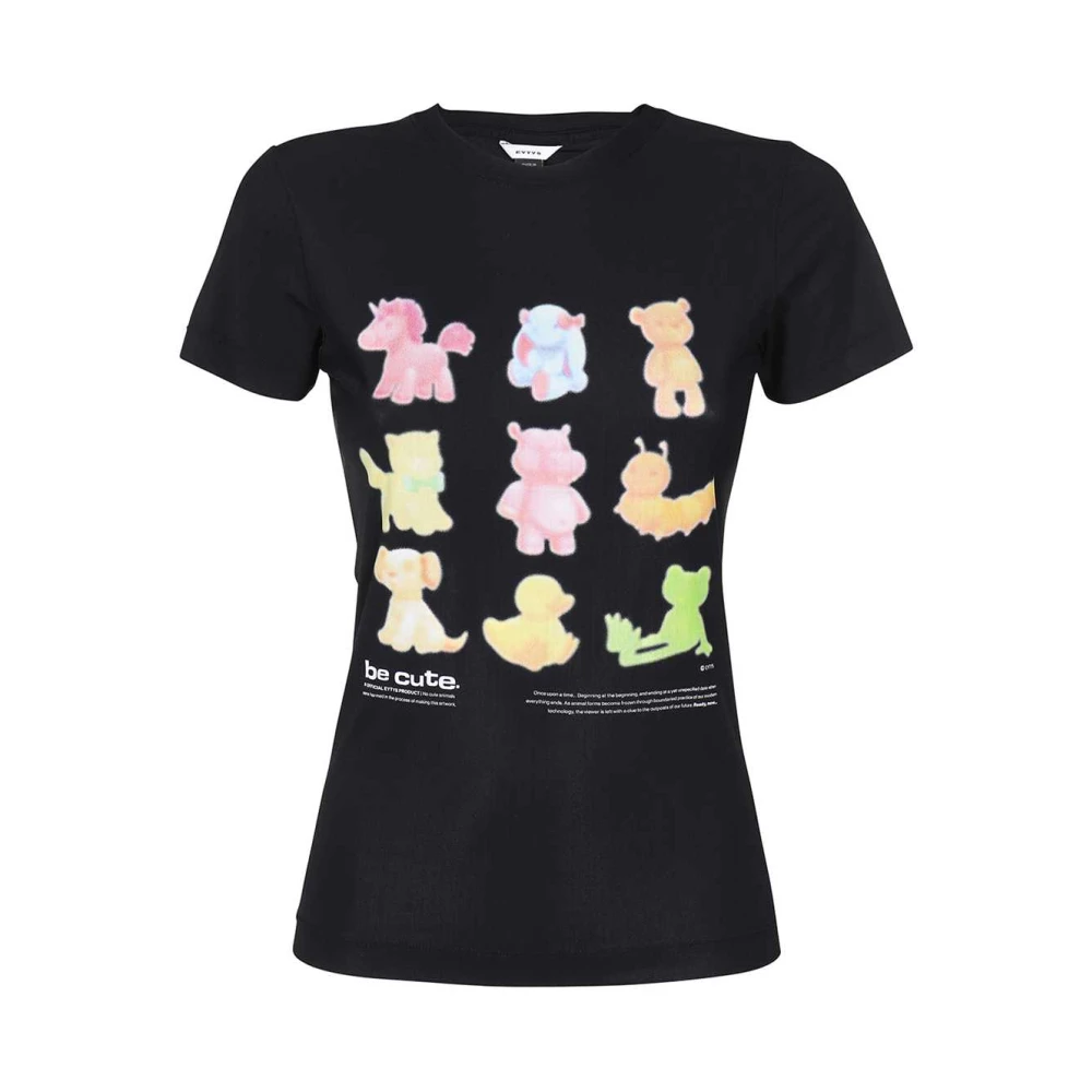 Eytys Bedrukt katoenen T-shirt Black Dames