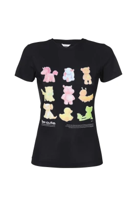 Tryckt Bomull T-Shirt
