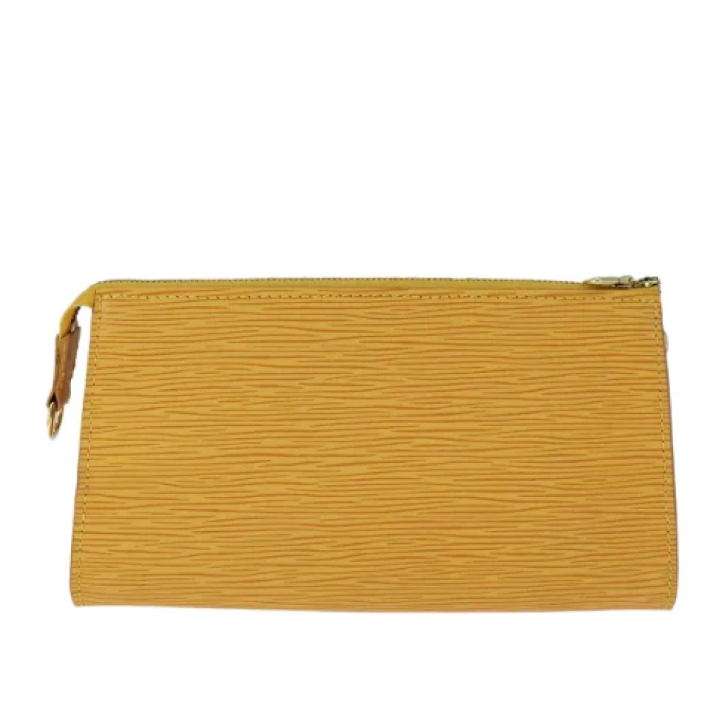 Louis Vuitton Vintage Pre-owned Leather pouches Yellow Dames