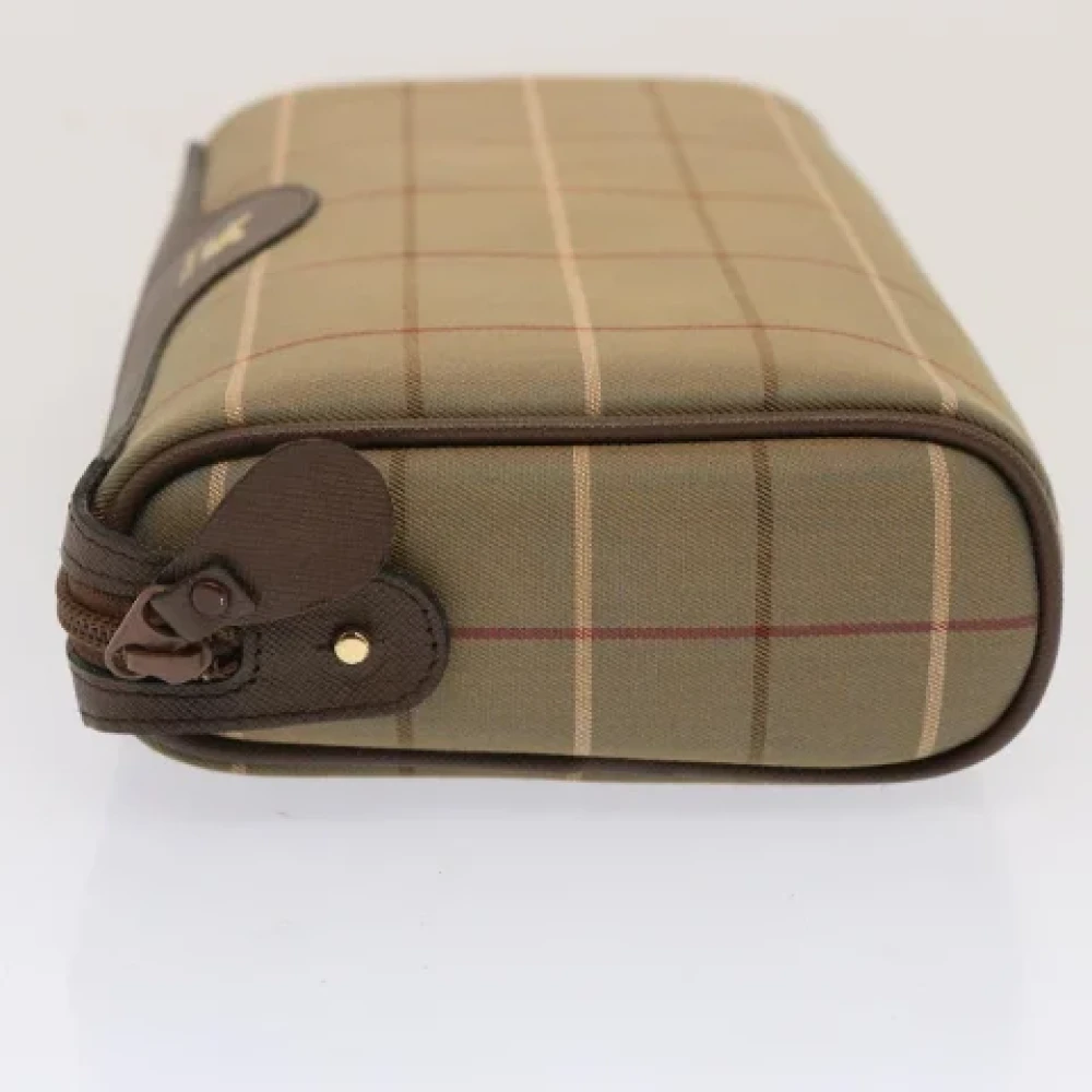 Burberry Vintage Pre-owned Canvas clutches Beige Dames