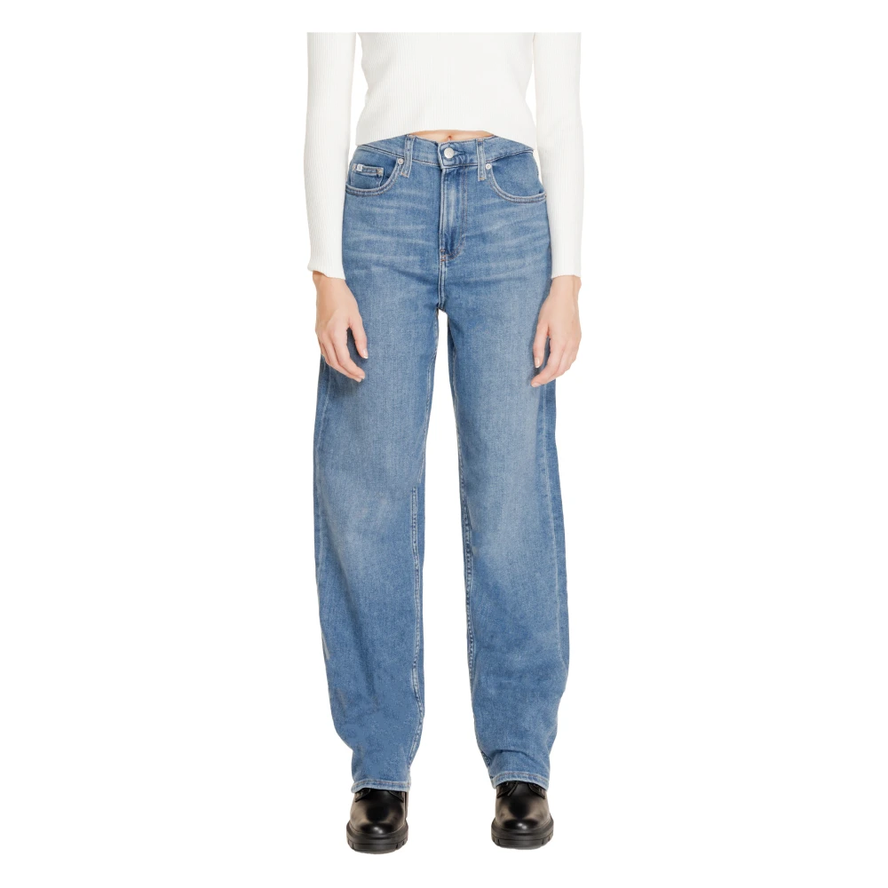 Calvin Klein High Rise Loose Jeans Herfst Winter Collectie Blue Dames