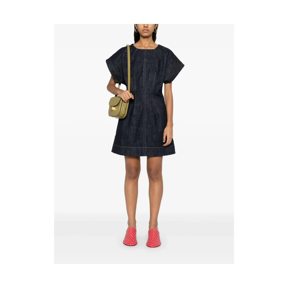 Soeur Indigo Blauwe Jurk met Ronde Hals Blue Dames