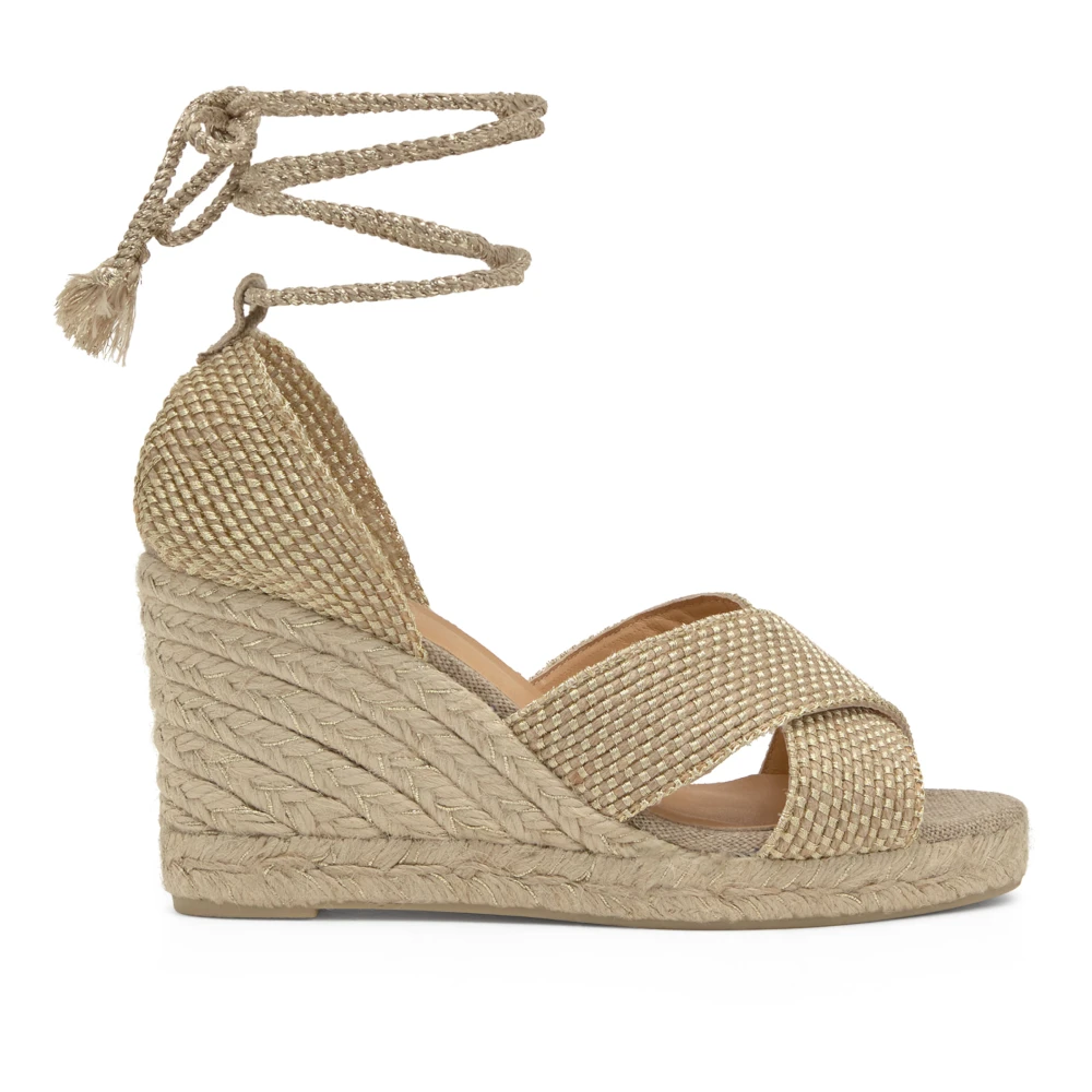 Castañer Women's Yellow Wedges With 9 Cm Heel - Wedges - 5 Uk - Shoes