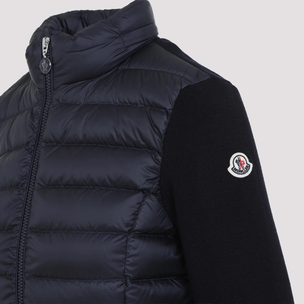 Moncler Navy Tricot Vest Blue Dames