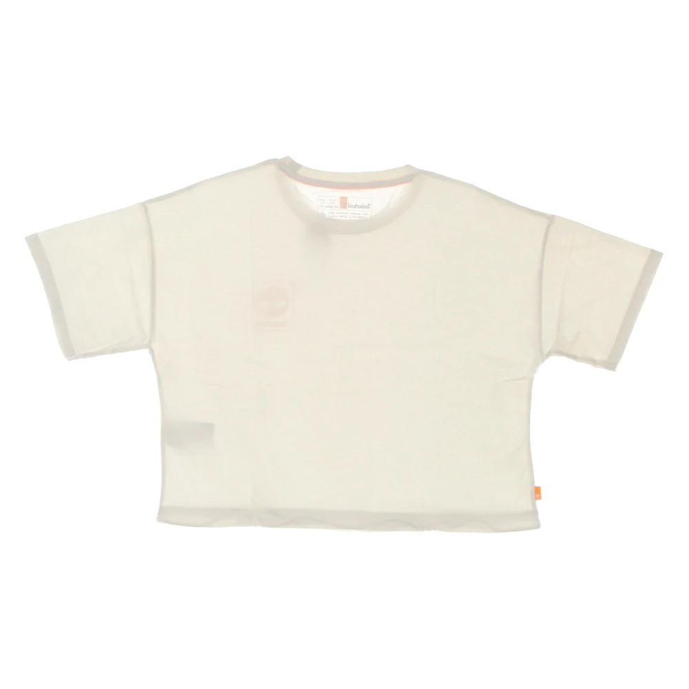 Timberland Vintage White Cropped Tee Korte Mouw Beige Dames