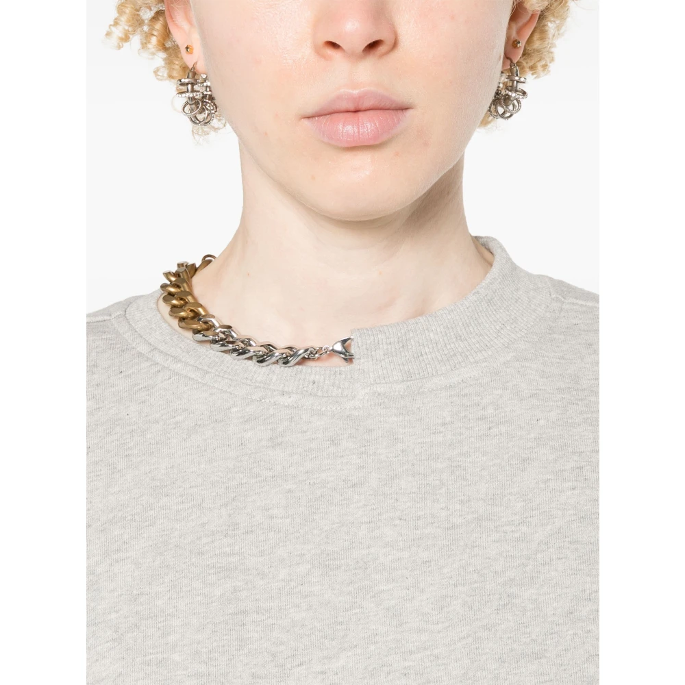 Stella Mccartney Lichtgrijze Melange Sweatshirt voor Vrouwen Gray Dames