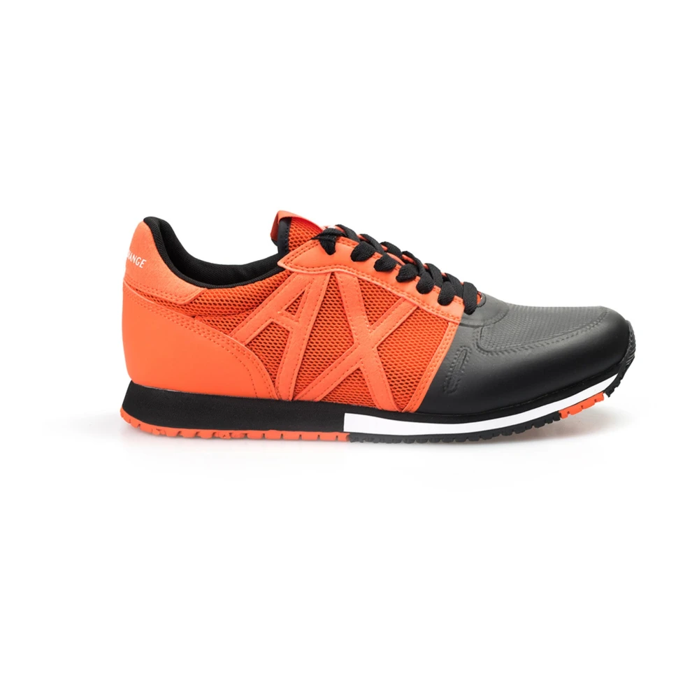 Armani Exchange Vetersneakers met logo details Heren Schoenen Zwart