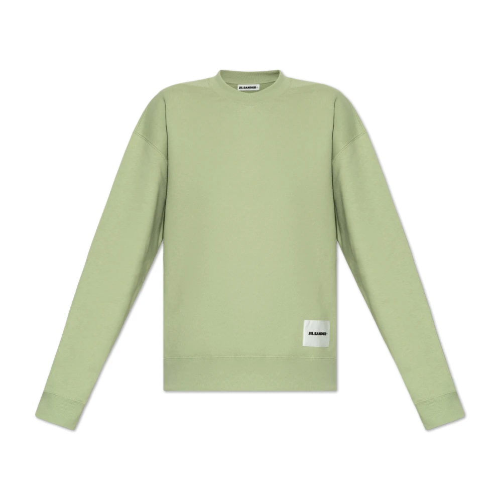 Jil Sander Sweatshirt met logo Green Dames