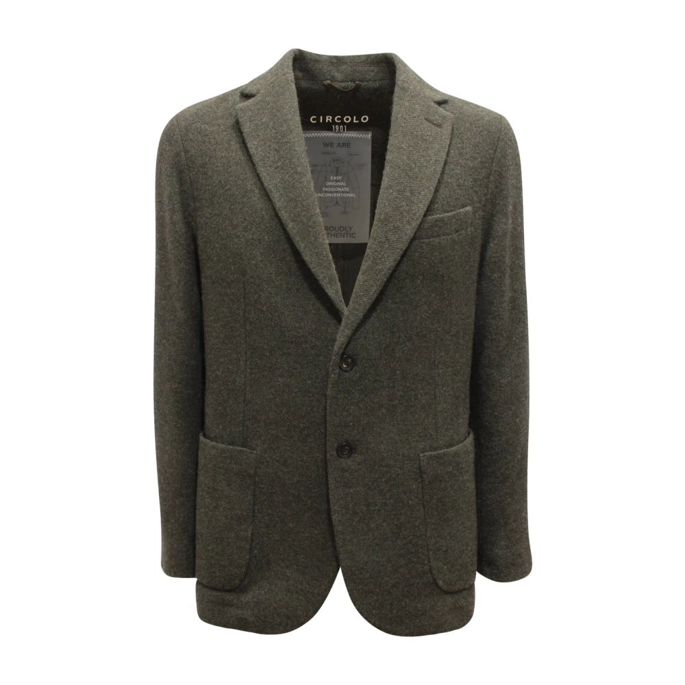 Circolo 1901 Men's Green Blazers, Xl, Wool/Cashmere Jacket
