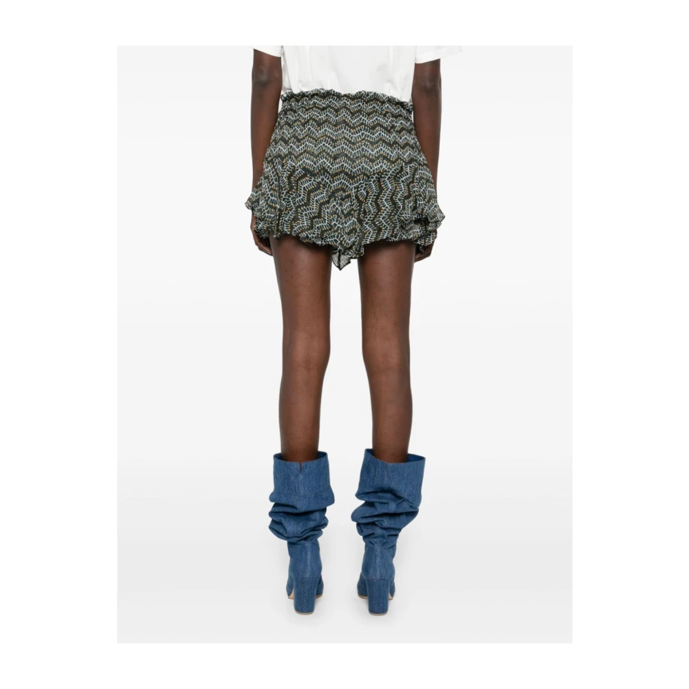 Isabel Marant Étoile Zwarte Gerimpelde Gelaagde Shorts Black Dames