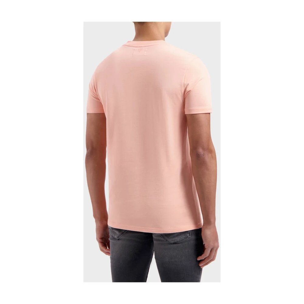Pure Path T-shirt met Korte Mouw en Voorkant Print Pink Heren
