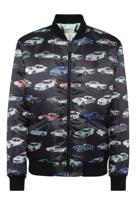 Satin Bomber Jacket LS Cars Racing