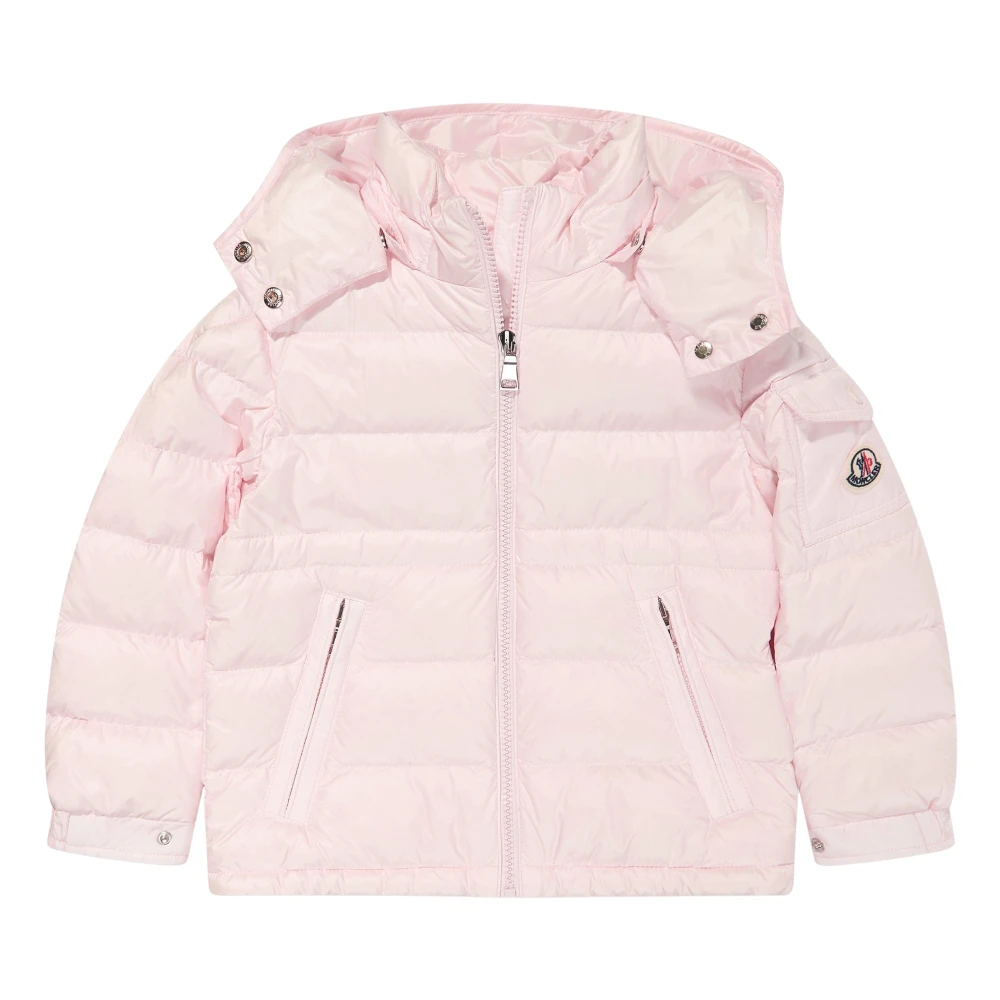 Moncler Girls Pink Winter Jackets, 10 Y, Down Padded Jacket