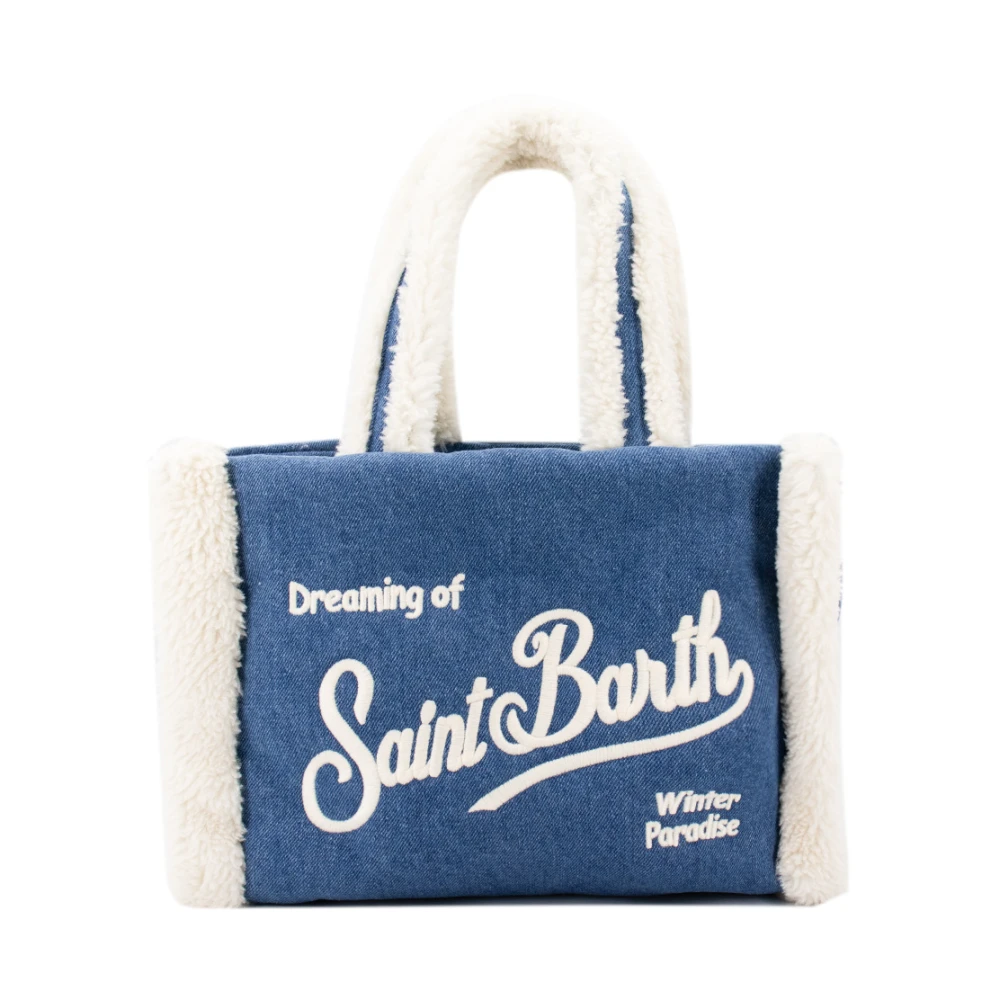 Saint Barth Blauwe Katoenen Handtas met Afneembare Banden Blue Dames