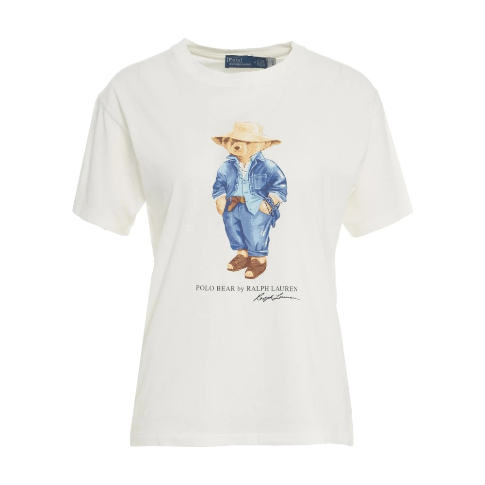 Polo Ralph Lauren Wit Stijlvol T-shirt met Print White Dames