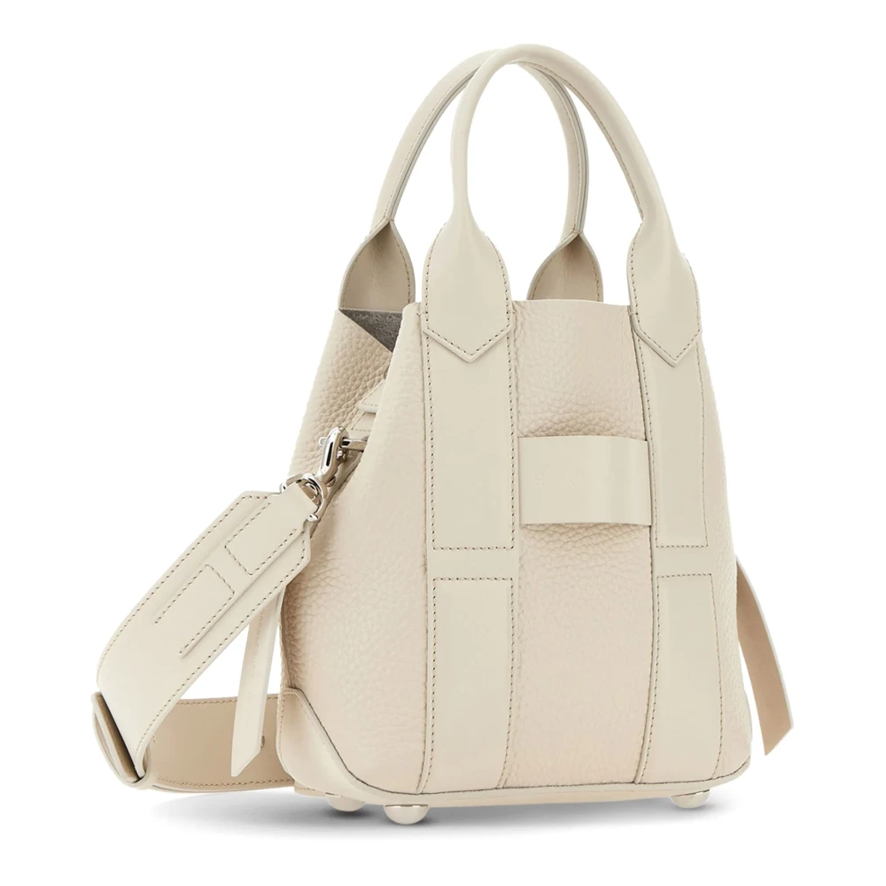 Hogan Kleine shopper tas in crème Beige Dames
