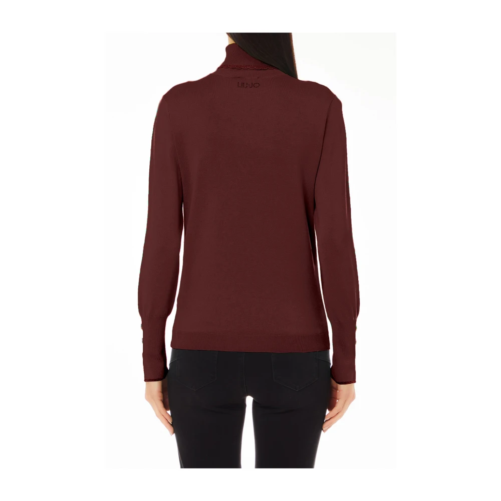 Liu Jo Bordeaux Coltrui Trui Red Dames