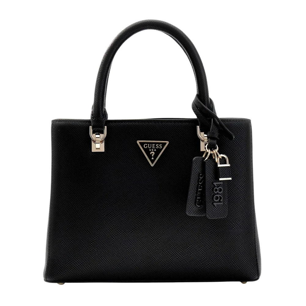Guess Women's Black Handbags, One Size, Noelle Ii Sml Multi Comp Stchl