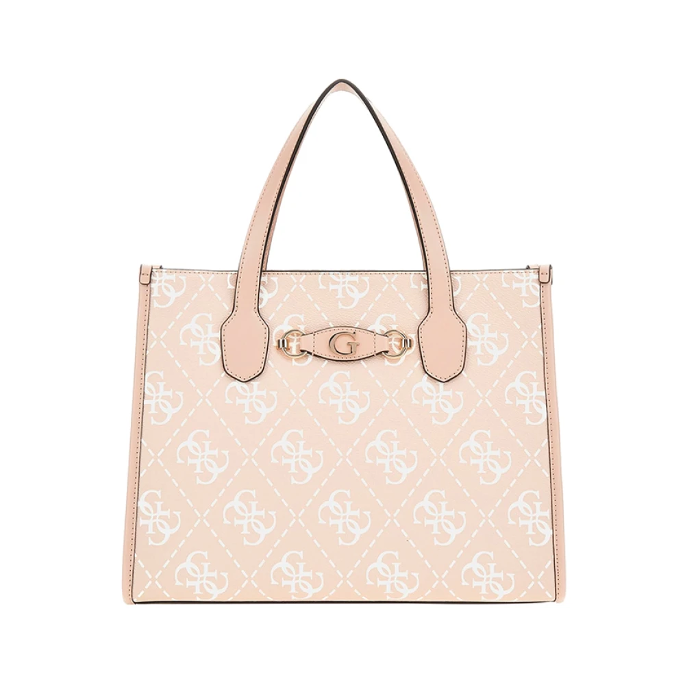 Guess Beige Schoudertas met Gouden Details Beige Dames