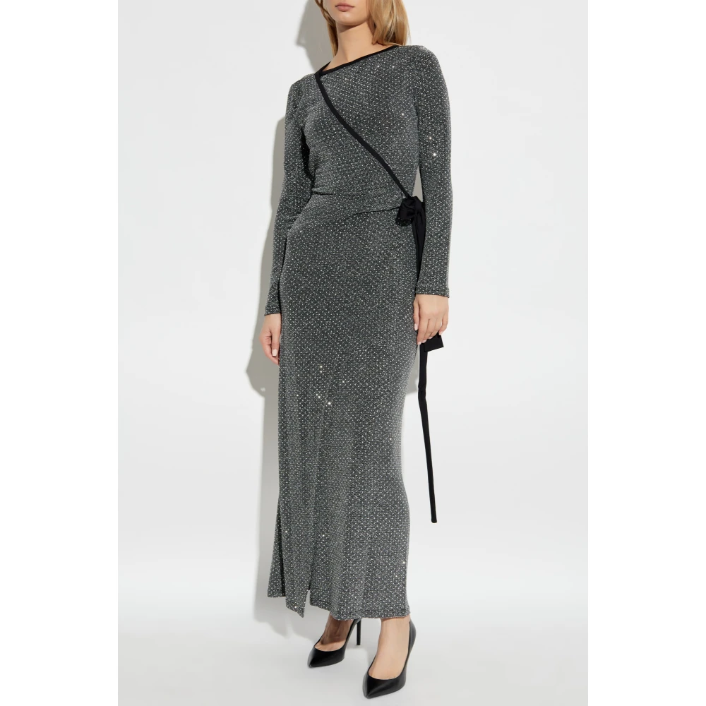 Diane Von Furstenberg Jurk Simona met glinsterende applicaties Gray Dames
