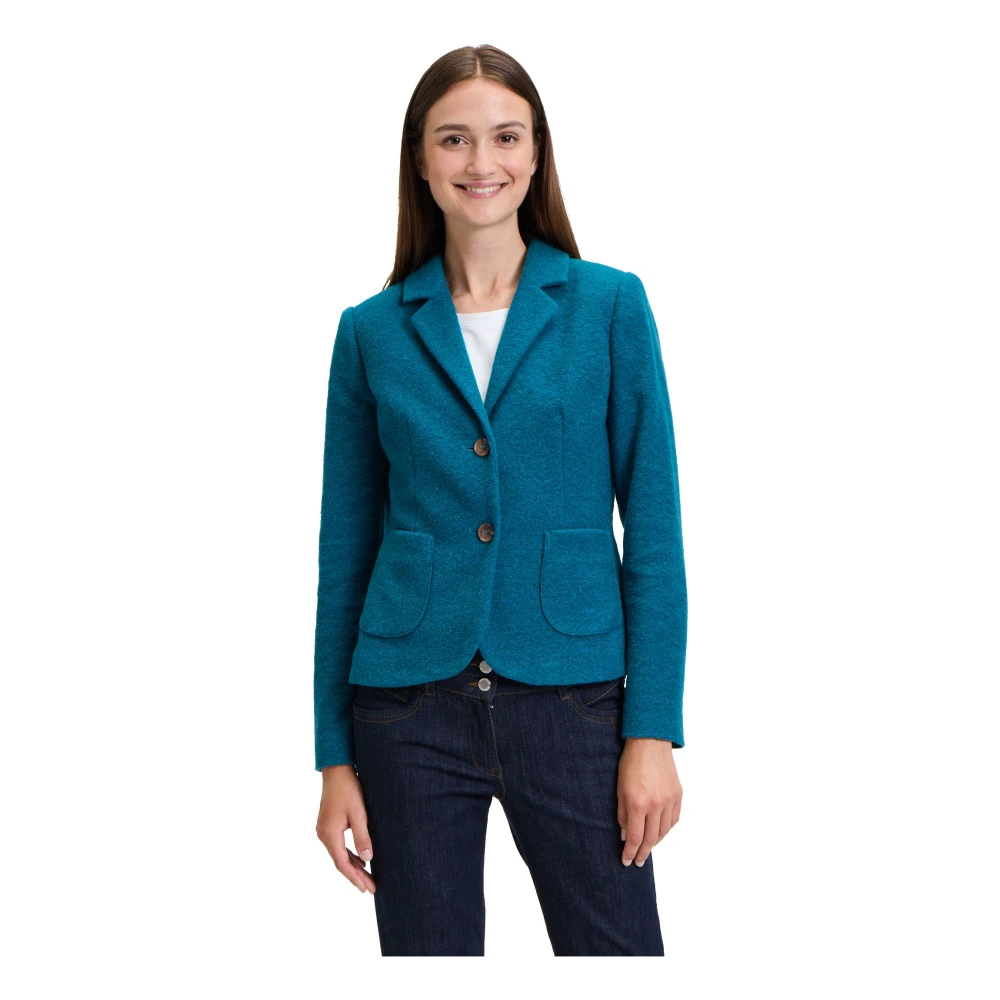 Betty Barclay Wollen blazer met zakken Brown Dames
