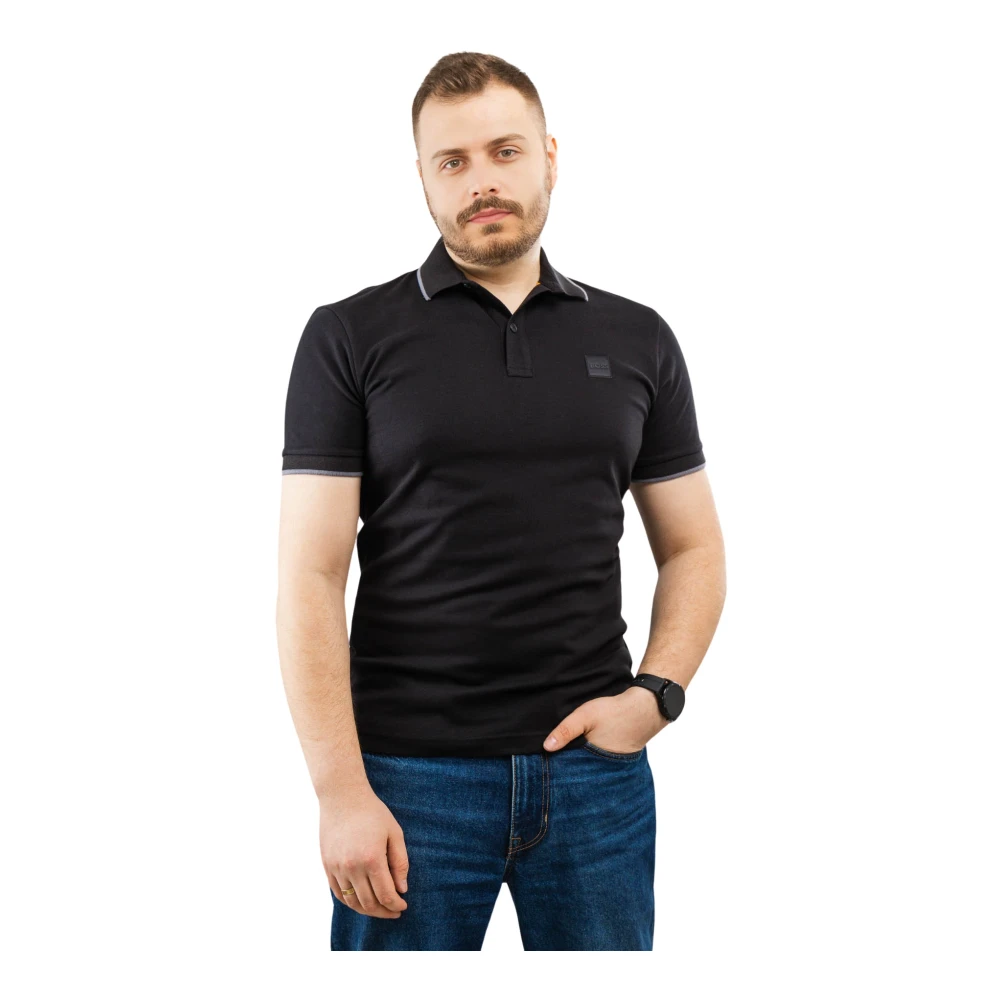 Hugo Boss Heren Polo Zwart Katoen Black Heren