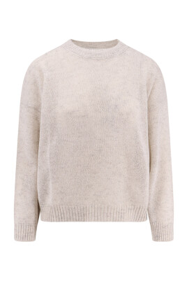 pull-beige-a-cotes-avec-poignet-lurex