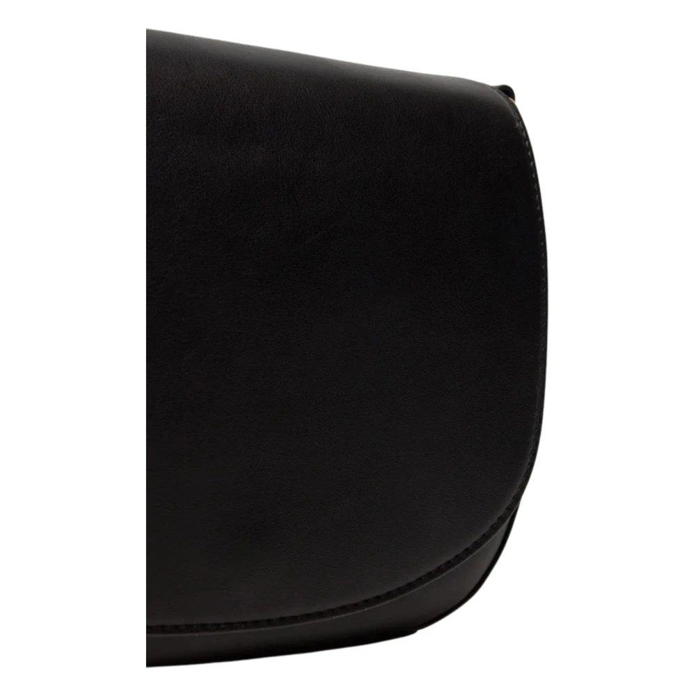 Twinset Zwarte schoudertas met ovale gesp Black Dames