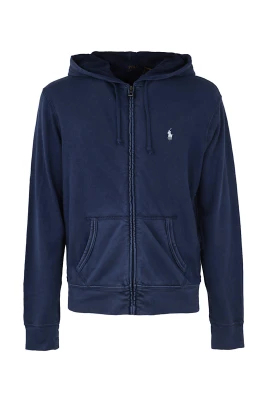 Långärmad stickad zip-through