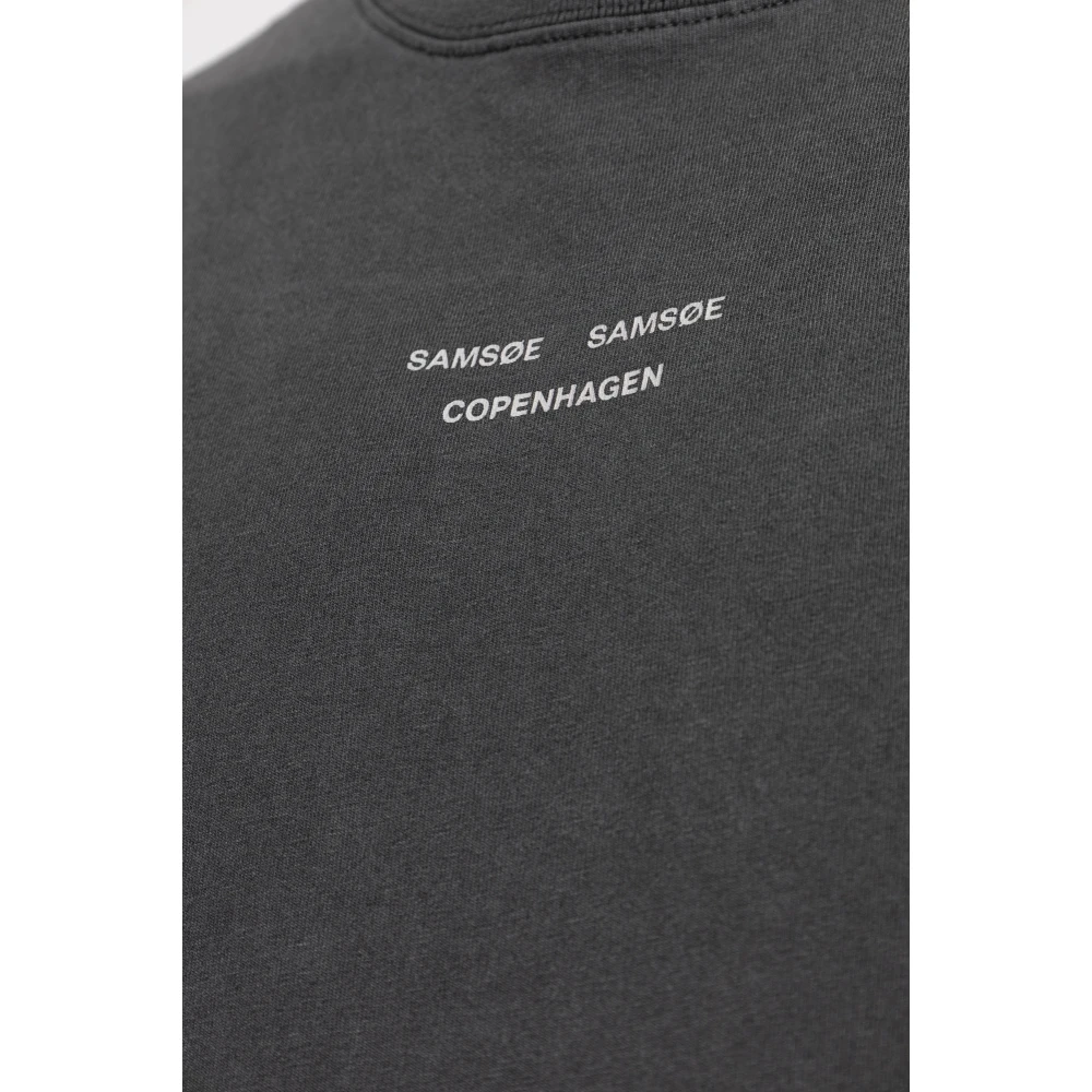 Samsøe T-shirt Samarcus Black Heren
