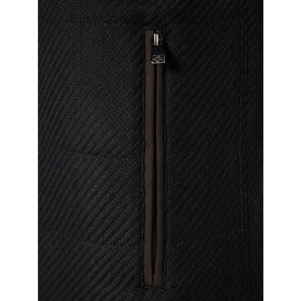 Corneliani Omkeerbaar gilet met ritssluiting zakken Black Heren