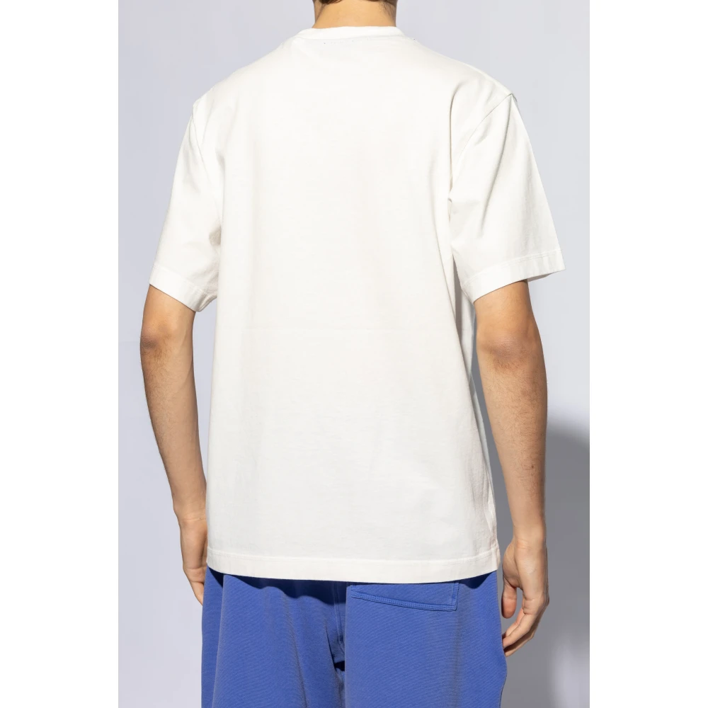 Burberry T-shirt met logo White Heren