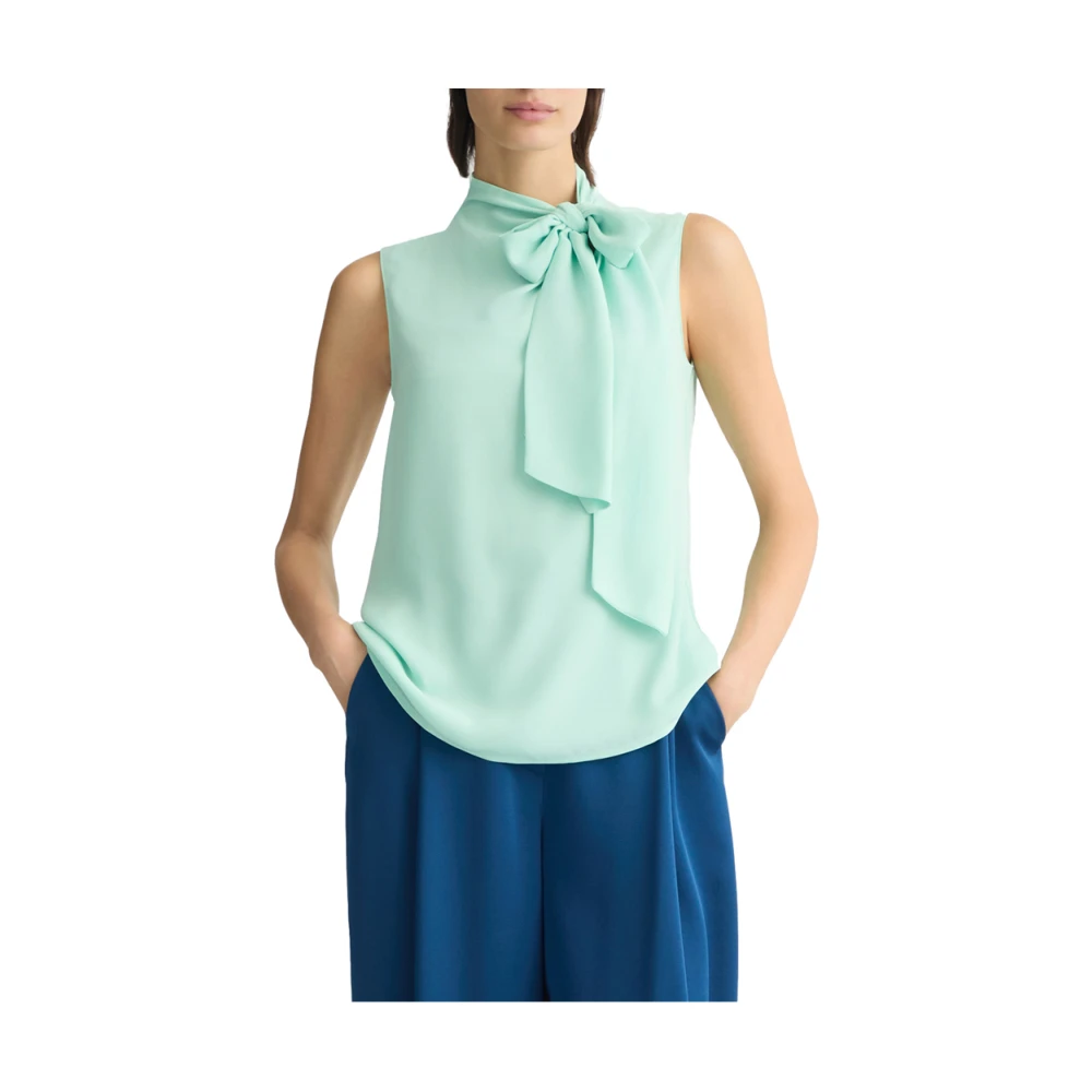 Liu Jo Elegante Groene Top met Kant Details Green Dames